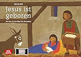 Jesus ist geboren. Kamishibai Bildkartenset: Christliche Weihnachtsgeschichte für das Erzähltheater für Kita, Schule & Kinderkirche (Die Kees de Kort-Bibel fürs Kamishibai)