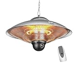 LANLANLife Elektrische Heizstrahler, Außen Heizpilz, Halogen Feuer Rohr Heizung, Infrarotstrahler, geeignet als Grillparty Heizung, Balkon Heizung, 2200W Hanging H