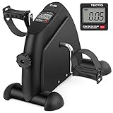 Tulib Minibike Heimtrainer, Bewegungstrainer Pedaltrainer Trainingsgerät Heimbein-Arm-Fahrrad, Fitnessgerät mit LCD-Display und einstellbarem Widerstandsknopf für Fitness Training Zuhause Bü