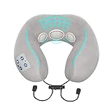 Nackenmassagegerät, BOMBOMDA Intelligentes Nackenmassagegerät mit Wärmefunktion, Elektrisches TENS Puls Rückenmassagegerät - 9 Modi 15 Intensitätsstufen Verwendung zu Hause, Büro, Freien,