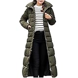 Fannyfuny Daunenjacke Damen Leicht Lang Mantel Daunenmantel Steppmantel Wintermantel Mit Kapuze Winter Warm Parka Winddicht Jacke Steppjacke Trenchcoat Übergröß