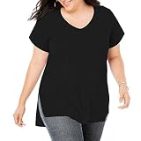 SOIUTAO Oberteile Damen Sexy Übergangshemd Damenoberteile Modern Sexy Kurzarm Spleißen Geteilte Gabel Tuniken Atmungsaktive Einfarbig Bluse Pendleroberseite Geschenke für F