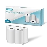 Ushining 5 Rollen Druckpapier für Kinderkamera, Sofortdruck Thermopapier, Nachfüllpapier für Kinderkamera (Länge: 23,95 Fuß & Breite: 2,28 Zoll)