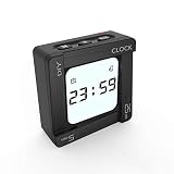 DollaTek Digital LCD Wecker DIY Zeitmanagement Timer Erinnerung Vibration Timer Snooze Flips Quartet Wecker - Schw