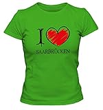 I Love Würzburg Fun Damen T-Shirt, Größe:XL;Farbe:grü