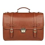 NJBYX Männer Aktentasche mit Zifferblattschloss 14 Zoll Laptop Business Bag Laptop Handtasche Herrenarbeit Tasche Große Umhängetasche (Color : Brown, Size : 27.5x40cm)