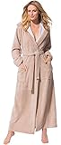 Morgenstern Bademantel Damen I Extra Lang I Kapuze I Frottee I Velours I Luxus (Beige, s)
