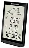 Bresser Wetterstation Funk mit Außensensor Trend ST mit großem Display, grafischem 12-Stunden Wettertrend, Innen- / Außentemperaturanzeige, Schlummerfunktion und DCF-Funksignal, schw