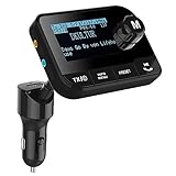 Blufree [Aktualisiert] Im Auto DAB/DAB+ Adapter für Autoradio, DAB Digitalradios mit FM/DAB Transmitter+ Bluetooth 4.2+ 64G TF Karte+AUX Out+USB Kfz Ladegerät+3M Aktive Antenne+2,3'großes LCD Display