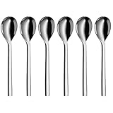 WMF Nuova Kaffeebecherlöffel Set 6-teilig, Kaffeelöffel groß 15,5 cm, Cromargan Edelstahl poliert,spülmaschinengeeignet,