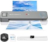 BONSEN Laminiergerät A3, 4 in 1 Laminierset 13-Zoll mit 50 Laminierfolien, Papierschneider, Eckenrunder, Tragbarer Laminator für Büro Hause, Schule, Fotos, Datei, Menü L