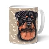 ROTTWEILER Tasse mit Spruch, Tasse Hund, Frauchen, Animal Crossing-Becher – Für Dich/Lustige Texte/Tasse Weihnachten / Kaffeetasse Groß Rottw