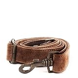 LECONI Trageriemen Leder breiter Schulterriemen Tragegurt für Damentaschen und Herrentaschen längenverstellbar Echtleder 150cm 3x150cm vintage braun LEC-R5