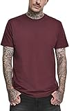 Urban Classics Herren Basic Tee T-Shirt, Rot (Redwine 02243), Large (Herstellergröße: L)