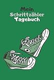 Mein Schrittzähler Tagebuch: Ein Journal um seine täglichen Schritte und die Kilometer festzuhalten / Schritt-Zähler / Für mehr Bewegung und Abnehmen ... 108 Wochen - 2 Jahre / Cover grün mit Sneak