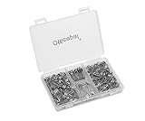 Officepal Premium-Qualität 4er-Pack Sicherheitsnadeln-Top 250-Zählung - Haltbar, rostbeständig. Set aus vernickeltem Stahl - Bestes Nähzubehör-Set für Baby-Kleidung,Kunsthandwerk,Kunst(4-Größen in 1)