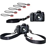 SYUTN Universal Kameragurt Schnellverschluß Längenverstellbar, Schultergurt Handschlaufe Set, Camera Strap Schwarz für DSLM-Kameras, Kompaktkameras und kleine Einsteiger DSLR