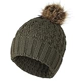 SumLeiter Herren und Damen Weihnachten Strickmütze Mode Leoparden karo Drucken Wintermütze gestrickte Bommelmütze Retro Wollmützen lässige Strick-Mütze Warm Beanie H