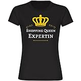 Multifanshop® Damen T-Shirt - Shopping Queen Expertin - schwarz - Frauen Shirt - Größe:XL