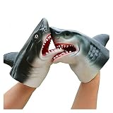 Fuxwlgs Fingerpuppen Kinderspiele Shark Dinosaurier Hand Puppe Weiche Gummi Tier Kopf Hand Puppen Realistische Hai Modell Figur Spielzeug for Kinder Geschenke (Color : 16x15cm)
