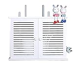 DFANCE Wand Router Aufbewahrungsbox,Router Kabel Cable Organizer Box WiFi Router Storage Box,Multi-Funktions-WiFi-Router Lagerkästen Regal,Wasserdichter Dekorations-Box,L