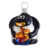 Thüringer Weihnacht Shaun das Schaf Glas-Figur, Timmy mit Geschenk, 52-241