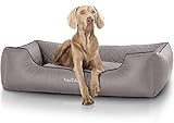 Knuffelwuff Orthopädisches Hundebett Madison aus Laser gestepptem Kunstleder waschbar Hunde ortho bed Hundesofa Hundekorb Hundekörbchen orthopädisch memory XXL 120 x 85cm G