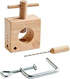 HABA 303454 - Terra Kids Mini-Multifunktions-Schraubstock, vielseitiges Multifunktionswerkzeug für Kinder, Schraubstock, Nussknacker und Kastanienbohrer aus Holz, inklusive Anleitung für B