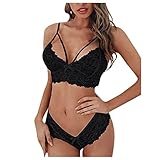 LUOBOTOU Lack Dessous Frauen Sexy Sport BH ReizwäSche Damen Sexy UnterwäSche FüR Damen FüR Sex (Schwarz7,XXL)
