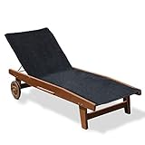 Beautissu XL Handtuch für Liegestuhl – Marbella Frottee Schonbezug Sonnenliege 70x200cm – Weiche Frottee Auflage Gartenliege mit Antirutschfunk