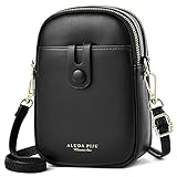 CROJUYI Kleine Crossbody-Taschen Schultertasche für Damen Damen Handy Geldbörse und Handtasche, 2-2-schwarz, S