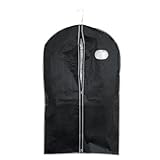 Kleidersack - Kleiderhülle mit Reißverschluss & Sichtfenster - schwarz - Maße: ca. 100 x 60