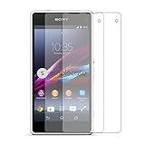 Simplecase Panzerglas passend zu Sony Xperia Z1 Compact , Premium Displayschutz , Schutz durch Extra Härtegrad 9H , Case Friendly , Echtglas / Verbundglas / Panzerglasfolie , Transparent - 2 Stück