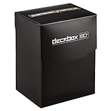 GAMESDYNAMICS Deck Box 80+ Schwarz für Karten-Deck in Standardgröße I Deck Case mit Kartentrenner I Karten-Box mit Sticker zum Beschriften I Sammelkarten-Box mit Toploading Karteneinschub