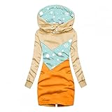 leichte Sommer-Tunika Rollkragenpullover Damen rot Linen Shirt Hoody Damen mit Kapuze Oversize Karierte Jacke grobstrickjacke Damen lang Longbluse Damen S