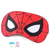 Schlafmaske für Kinder, Spiderman, atmungsaktiv, Augenmaske, Augenmaske, Augenmaske, Kopfband mit Gelb