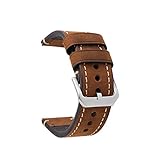 omyzam Uhrenarmband 18mm,Herren/Frauen Leder Uhrband,Ersatz-Watch Armband,Uhrenarmbänder - Armbänder für Herren Für Traditionelle Uhren Zubehör Oder Sport Fashion Smart Armband Braun 18