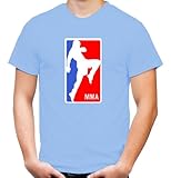 MMA'Knie' T-Shirt | Muay Thai | Fight Club | Boxing (L, Skyblue)