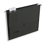 Elba Hängetasche A4, chic, aus Karton, anthrazit, 25 Stück