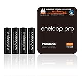 Panasonic eneloop pro, Ready-to-Use Ni-MH Akku, AA Mignon, 4er Pack, Storage Case, min. 2500 mAh, 500 Ladezyklen, starke Leistung, wiederaufladbare Akku B