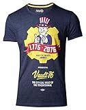 Fallout T-Shirt 76 - Vault 76 Poster Men's T-Shirt Blue-S