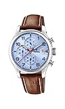 Festina Herren Chronograph Quarz Uhr mit Leder Armband F20375/5