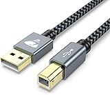 USB Druckerkabel, Scannerkabel USB B 2.0 Kable【3M】 USB A auf USB B Drucker Kabel PC Printer Cable Kompatibel für HP, Dell, Canon, Lexmark, Xerox, Brother, Samsung usw