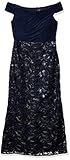 Adrianna Papell Damen Soutache Long Dress Formales Abendkleid, Midnight, 54