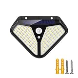 Froadp Außen-Sicherheitsbeleuchtung Solarlampen für Außen 102 LEDs Automatische Solarleuchten 3 Optionale Modi mit Bewegungsmelder IP65 Wasserdichte Solar Wandleuchte für Garten(Type B)