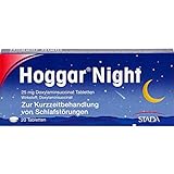 Hoggar Night - Schlaftabletten zur Hilfe beim Einschlafen und bei akuten Schlafstörungen – Gut verträglich, für erholsamen Schlaf – 1 x 20 Tab