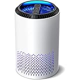 Luftreiniger Allergiker, H13 HEPA Filter, Air Purifier mit 99,97% Filterwirkung, Raumluftreiniger mit Aromatherapie Funktion, 22dB Leiser Schlafmodus, Timer, 3Lüfterstufen, UV-LED, 20 m² , Weiß
