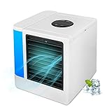 ZEELIY KlimageräT Mobil, LuftküHler Mini Klimaanlage Tragbar,3 In1 Mini Air Cooler,Klimaanlage Wohnung Mini,USB Anschluß 3 Leistungsstufen Tragbare Klimaanlage FüR BüRo Schlafzimmer Zuhause Camping