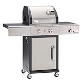 LANDMANN Gasgrill Triton maxX PTS 2.1 | Premium Gasgrill mit doppelwandigem Deckel & maxX-Zone für maximale Hitze | Grillrost aus emailliertem Gusseisen für perfektes Grillbranding [Edelstahl]