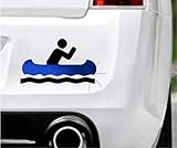 95cm!Hochwertiger Auto-Aufkleber Sticker Motiv bunt Sport-Kanu-Canoeing Blau B89 UV&Waschanlagenfest für Wohnmobil Wohnwagen Abenteuer Urlaub Wandern WOMO WOWA Camping UVM